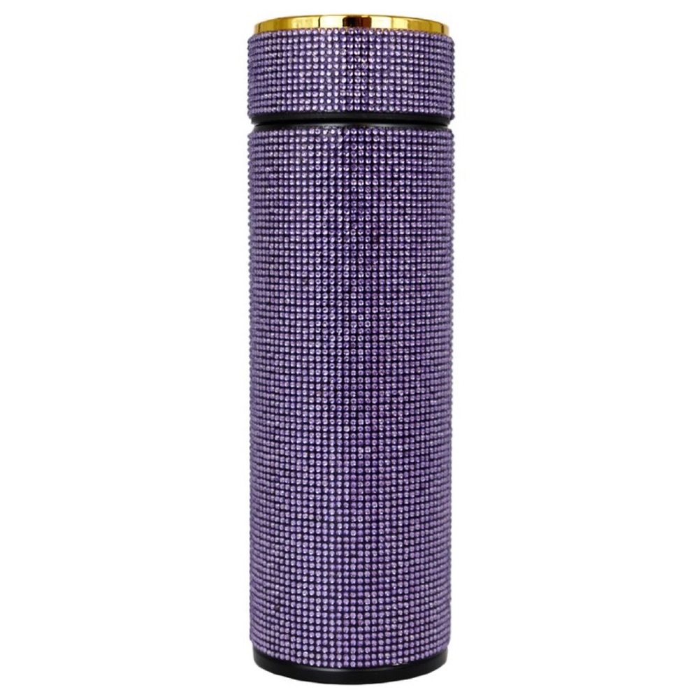 Rhinestone Embellished Insulated Stainless Steel Tumbler Thermal Coffee Cup - Picture 9 of 11